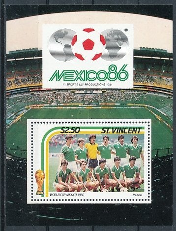 St. Vincent 1986 M955 blok 37 pf., Ophalen of Verzenden, Postfris, Midden-Amerika