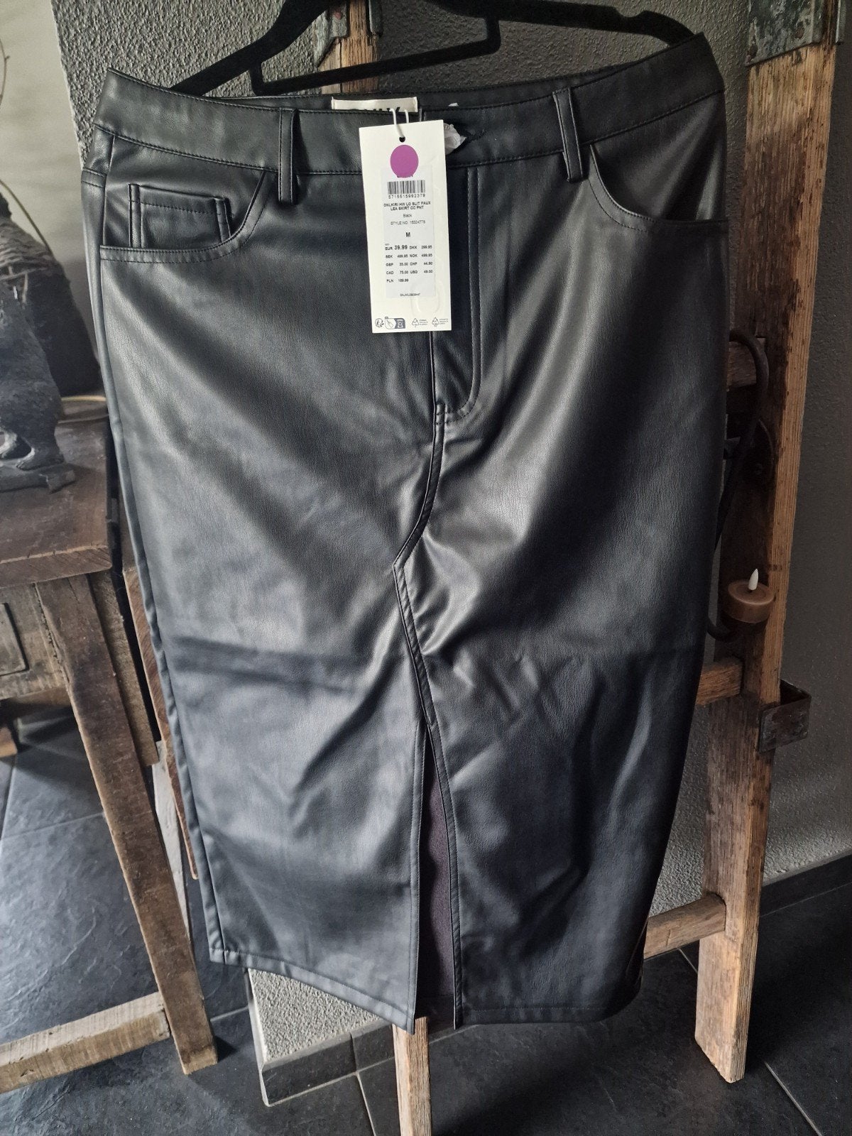 only maxi rok nieuw zwart M kunstleer, Ophalen of Verzenden, Nieuw, Zwart, Onder de knie