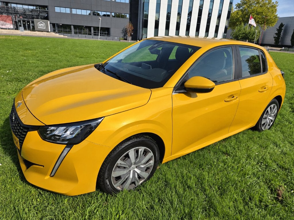 Peugeot 208 1.2 PureTech Active 2020 CarPlay Stoelverwarming, Auto's, Voorwielaandrijving, Zwart, Geel, 1200 kg