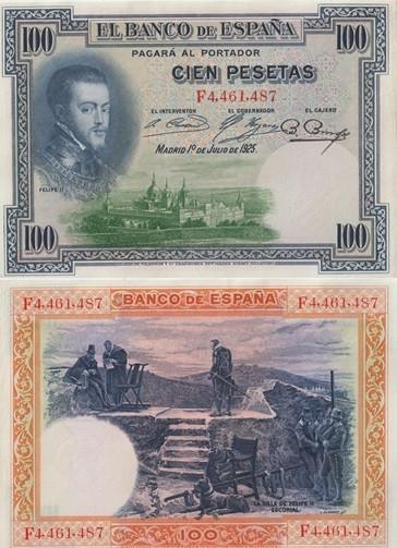 SPANJE 1926(1936) 100 pesetas #69c UNC, Postzegels en Munten, Bankbiljetten | Europa | Niet-Eurobiljetten, Verzenden, Overige landen