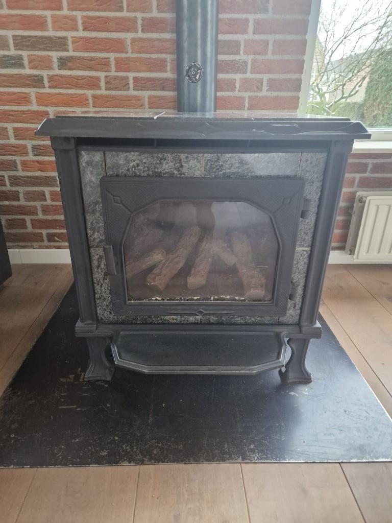 Faber Hearthstone Gimini C7 Gaskachel, Huis en Inrichting, Kachels, Ophalen, Gebruikt, Gas, Vrijstaand