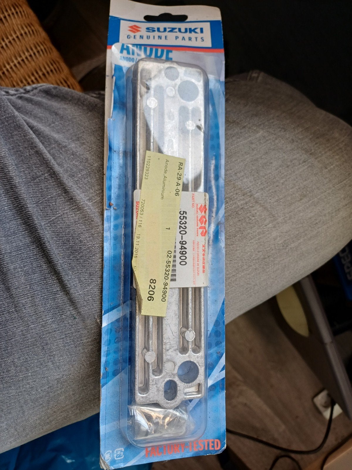 Suzuki Originele Aluminium Anode - Nieuw in verpakking, Ophalen of Verzenden, Nieuw, Motor en Techniek
