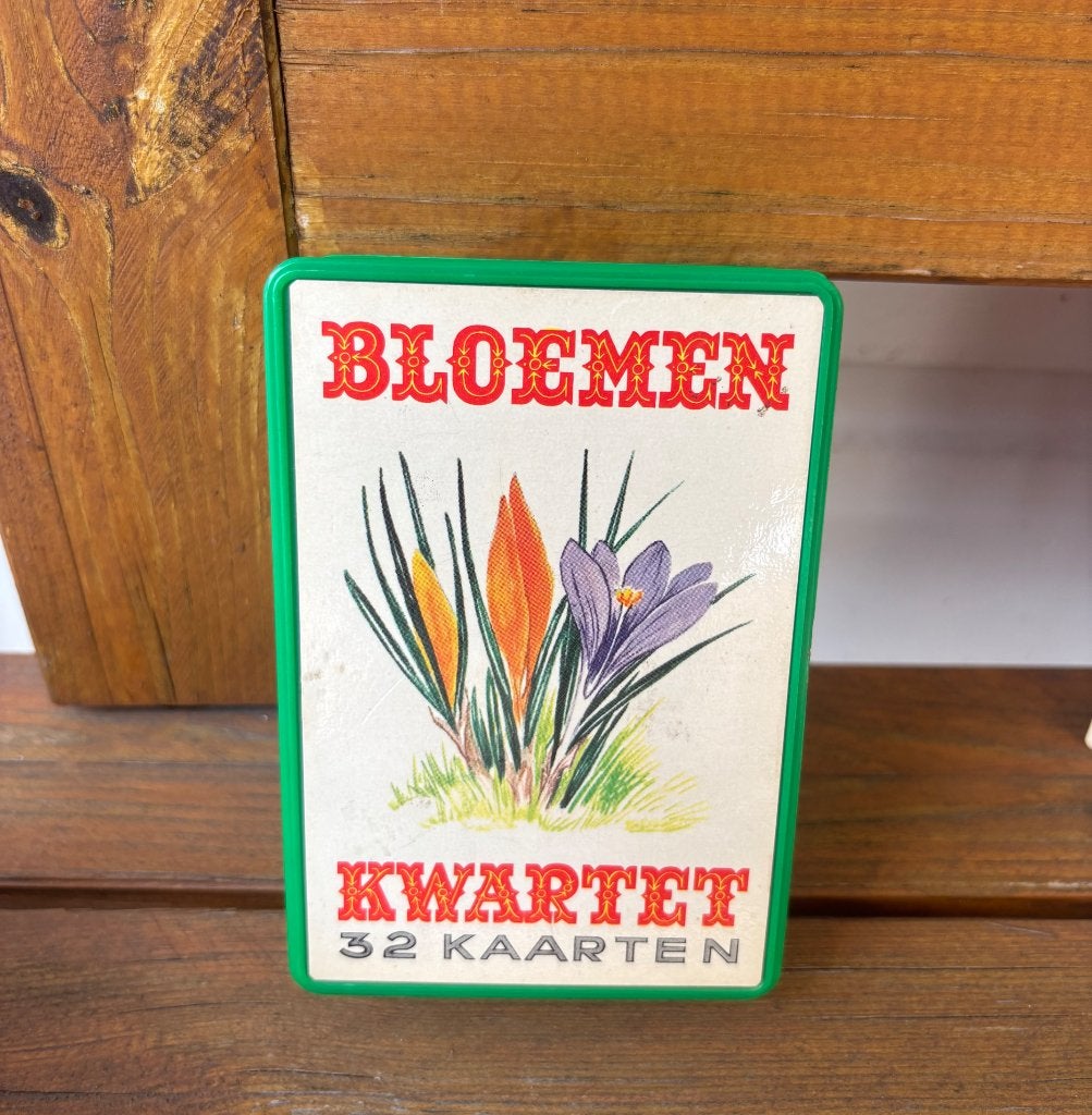 Vintage bloemen kwartet Mulder 32 kaarten | gezelschapsspel, Ophalen of Verzenden, Zo goed als nieuw