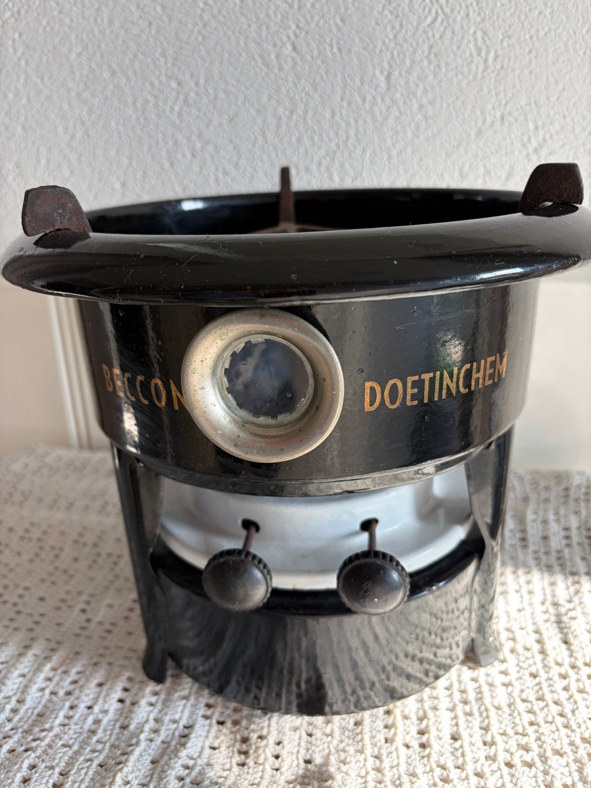 Vintage Petroleumstel Beccon Doetinchem - Goede Staat, Ophalen of Verzenden