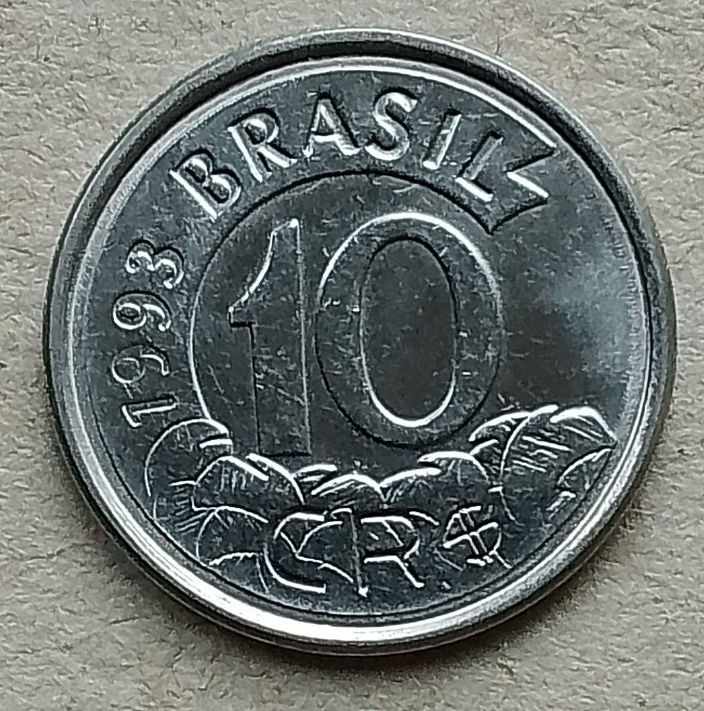 Brazilië, 10 cruzeiros real 1993, Ophalen of Verzenden, Zuid-Amerika, Losse munt
