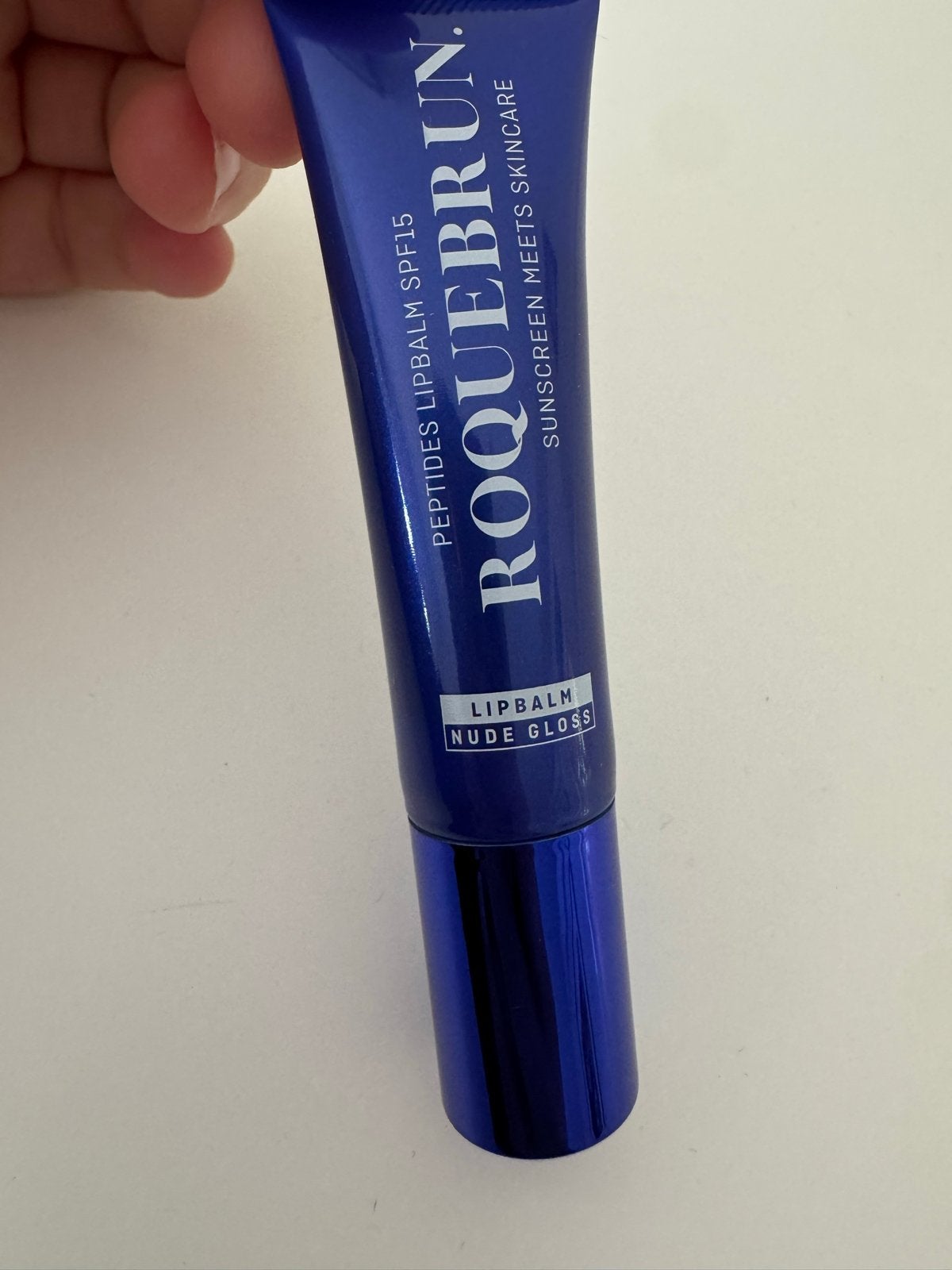 Roquebrun Peptides Lipbalm SPF15 Nude Gloss 12ml, Ophalen of Verzenden, Nieuw, Overige typen