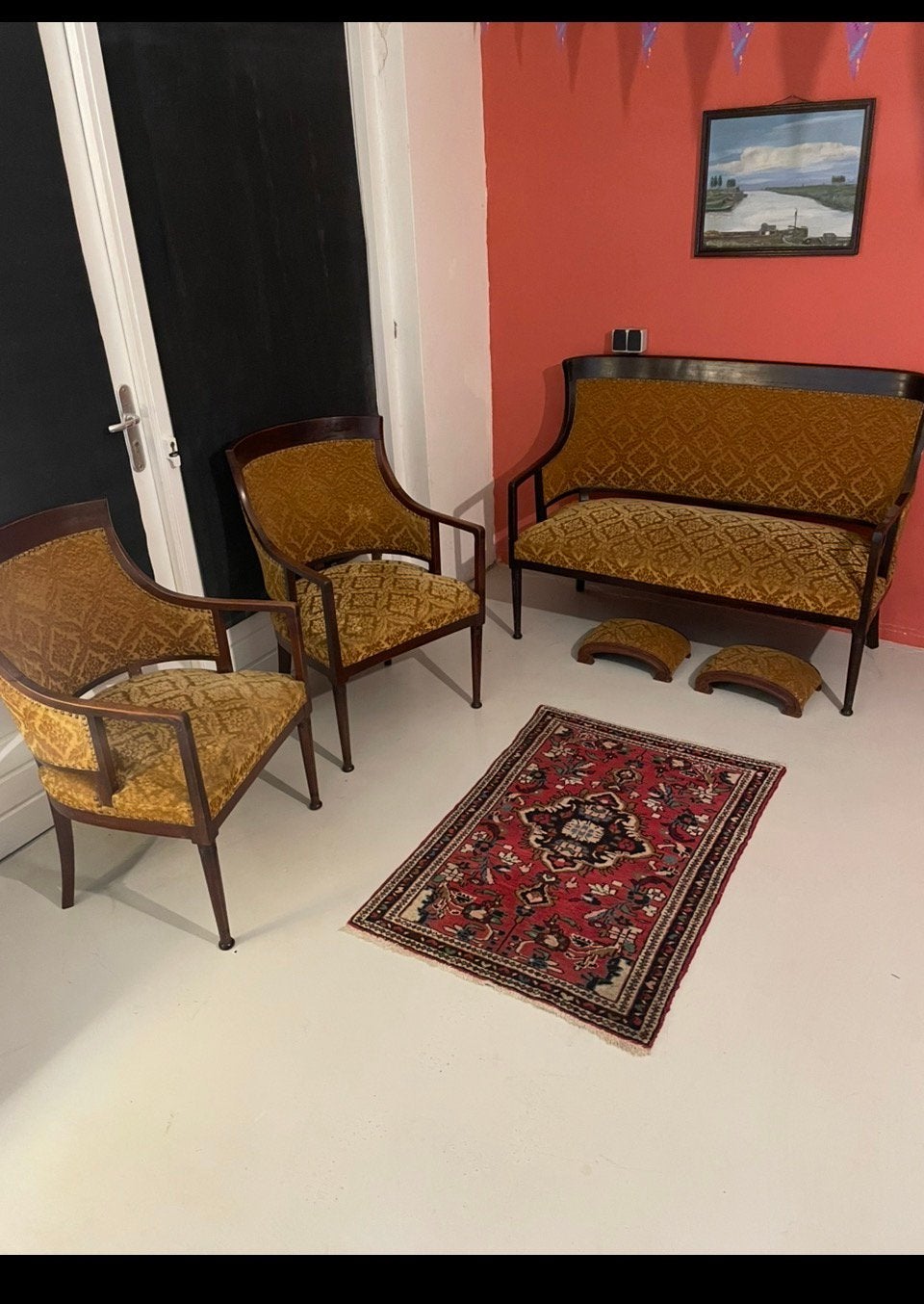 Bankje met 2 stoelen, Ophalen