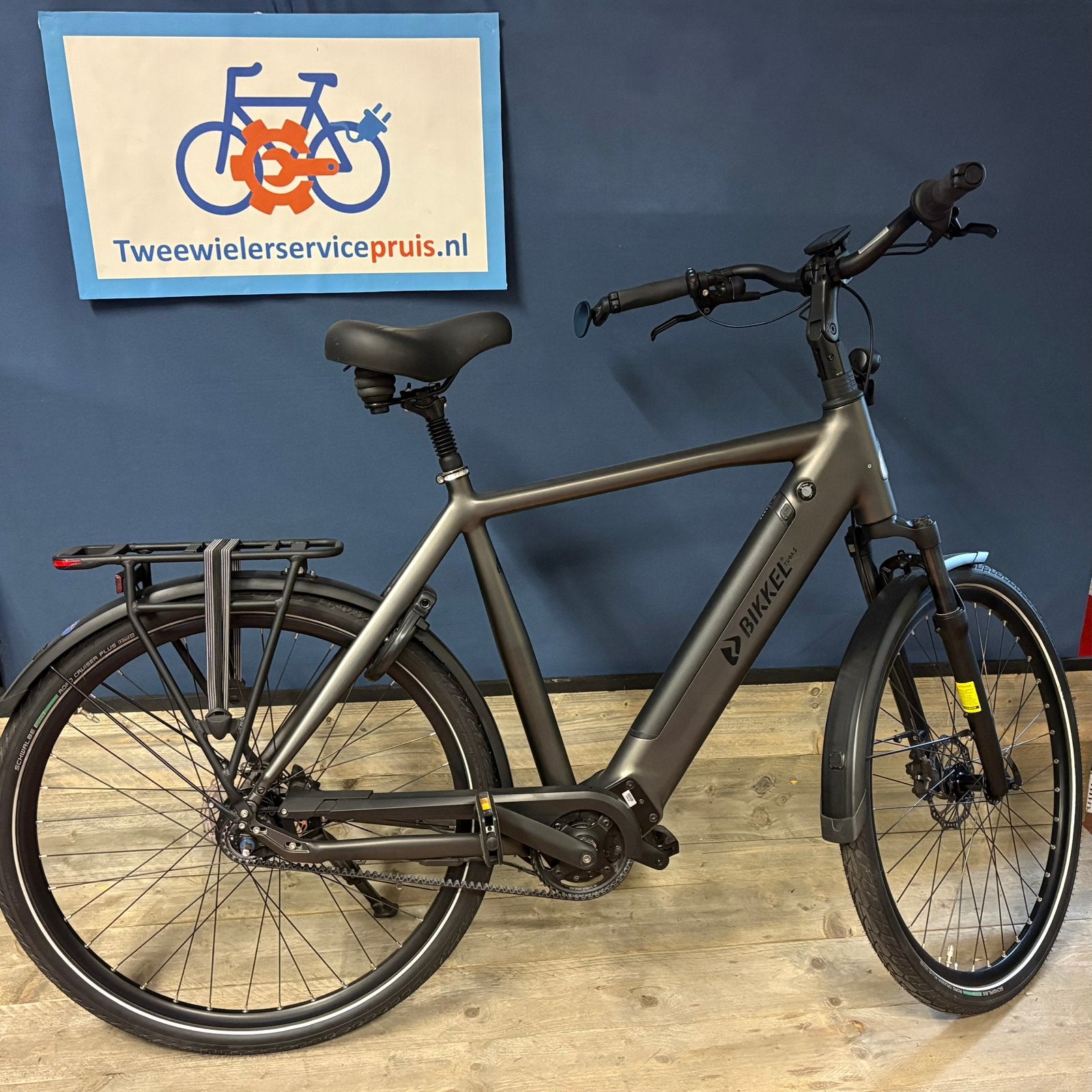 Bikkel Tuba S elektrische fiets., Zo goed als nieuw, 59 cm of meer, 50 km per accu of meer, Ophalen
