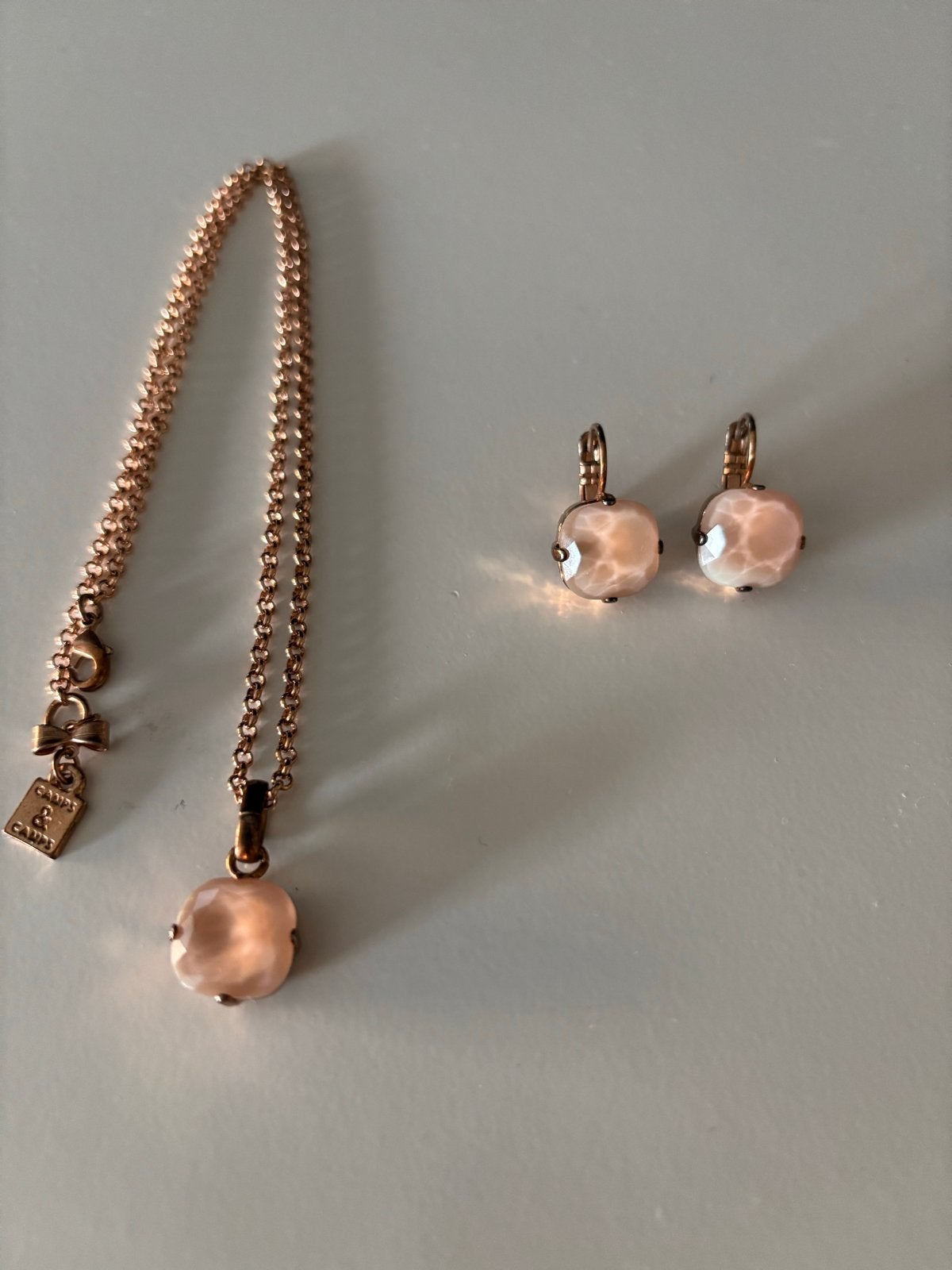 Camps & Camps sieradenset rosé goudkleur met roze steen, Ophalen of Verzenden, Nieuw