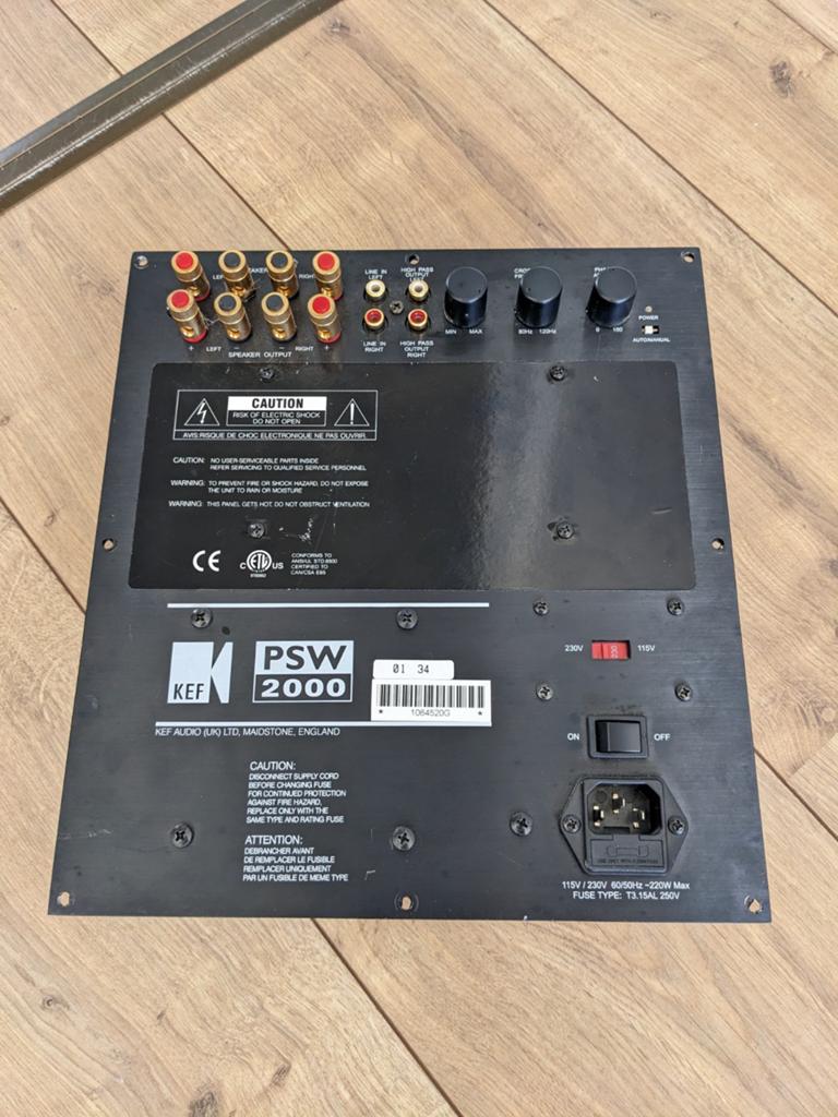 KEF PSW2000 plaatversterker (defect), Overige merken, Subwoofer, Ophalen of Verzenden, 60 tot 120 watt
