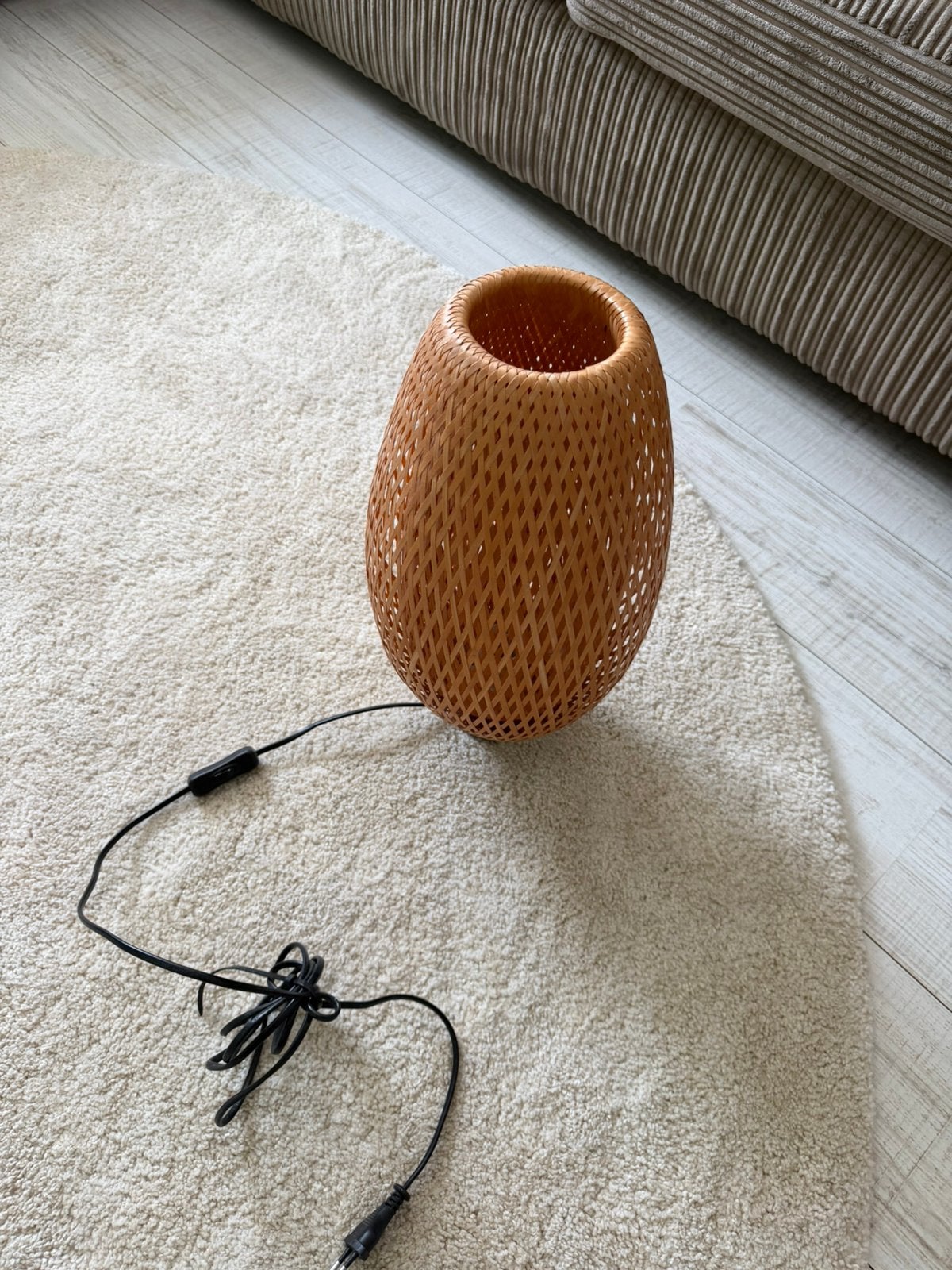 Ikea Böja bamboe lamp, Ophalen, E27 (groot), Zo goed als nieuw, IKEA