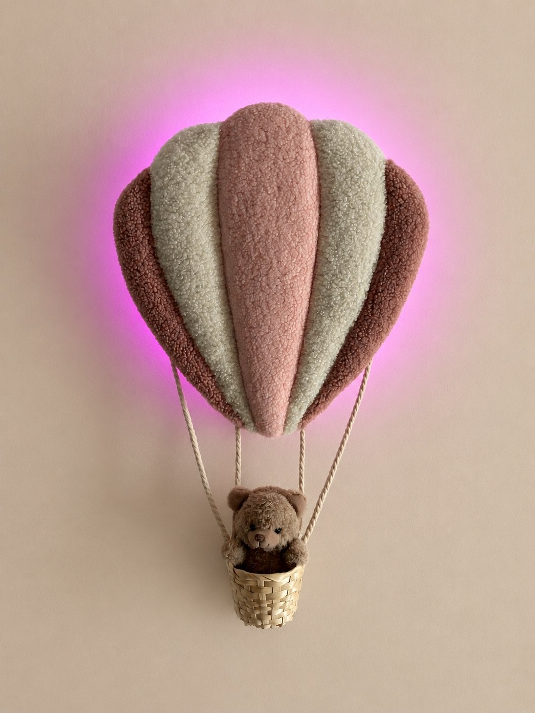 Dreamlight wandlamp luchtballon teddy baby roze babykamer, Draadloos, Nieuw, Ophalen of Verzenden, Lamp