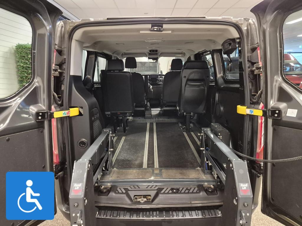 Ford Transit Custom L1H1 Rolstoelbus 4+1 (airco achterin), 12 maanden, Stof, 4 cilinders, 4 stoelen