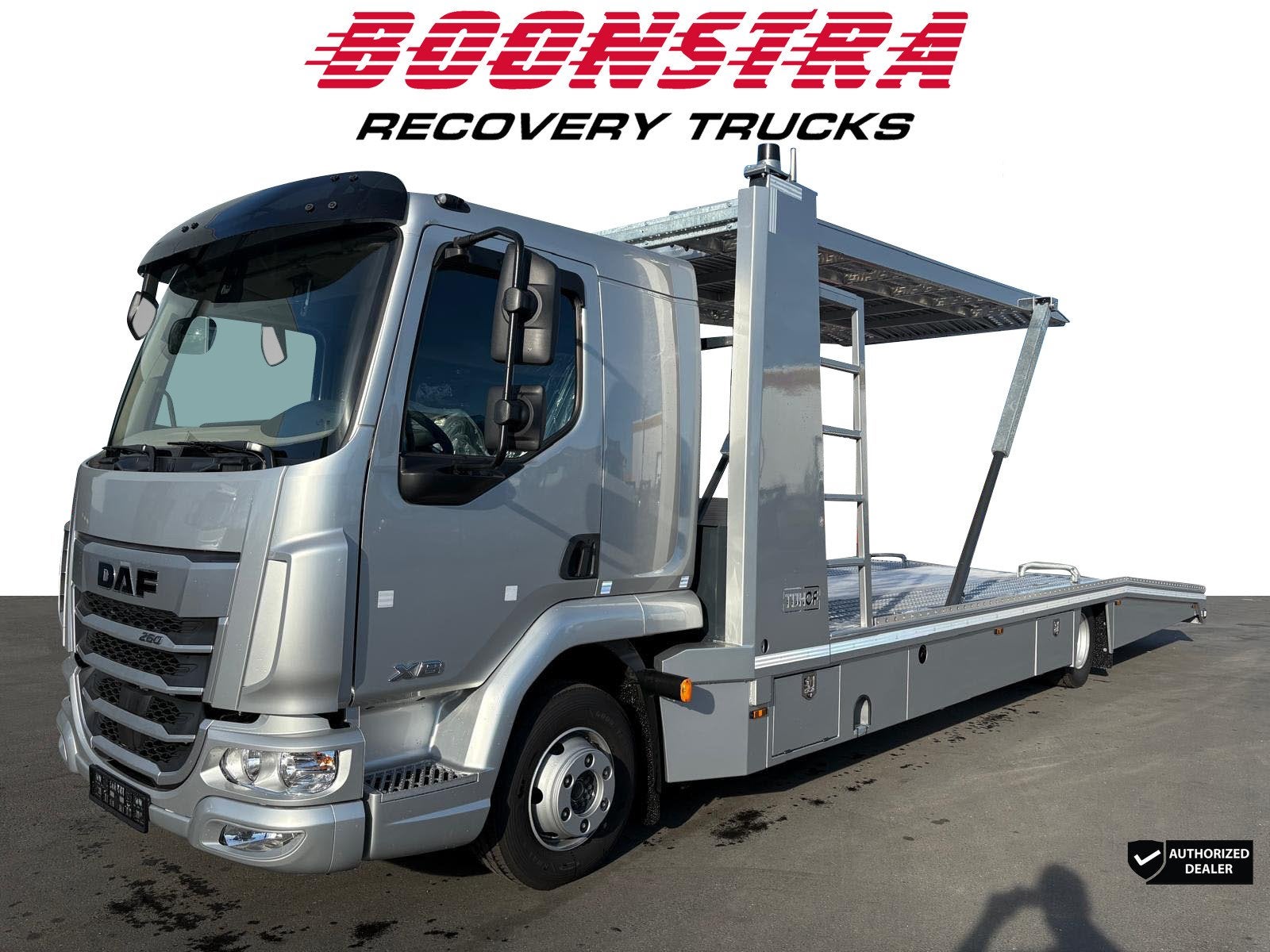 DAF XB 260 FA Tijhof Aluliner 3 Car Winch NEW 13 jaar ONTHEF, Auto's, Automaat, Euro 6, Origineel Nederlands, Bedrijf