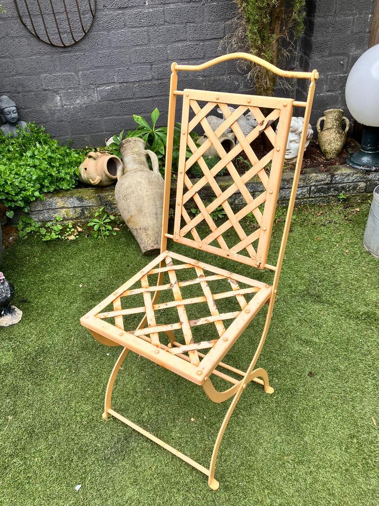 Brocante ijzeren smeedijzeren stoel, Ophalen