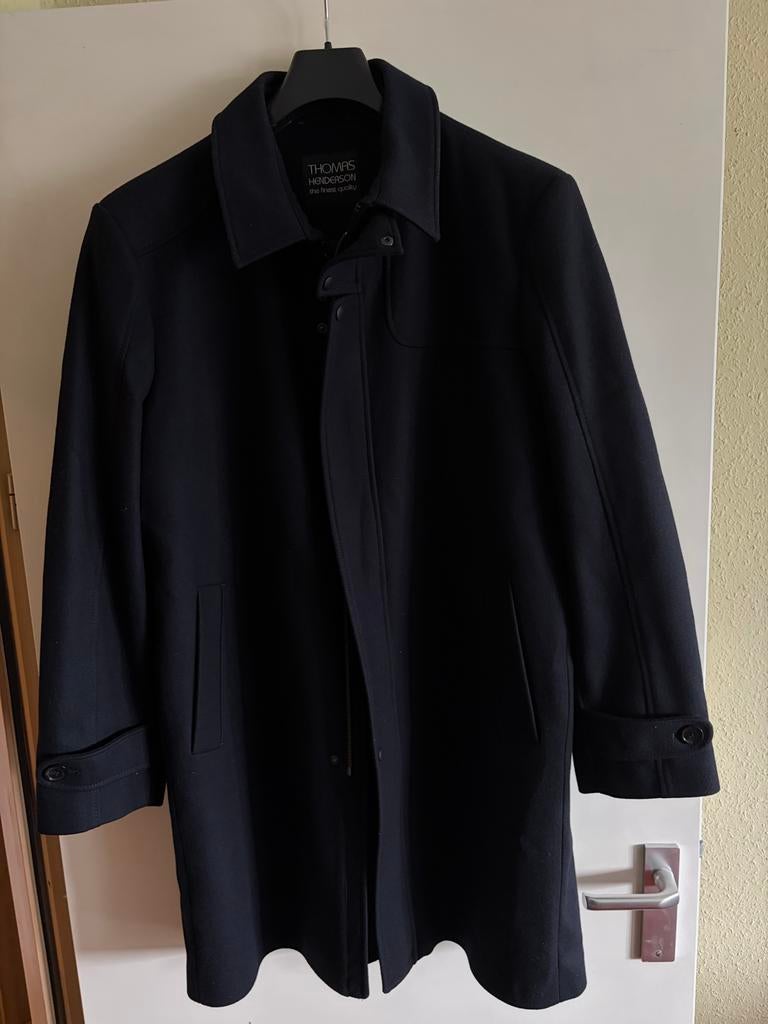 Thomas Henderson Heren Jas - Donkerblauw Maat L, Kleding | Heren, Ophalen, Zo goed als nieuw, Maat 52/54 (L), Blauw