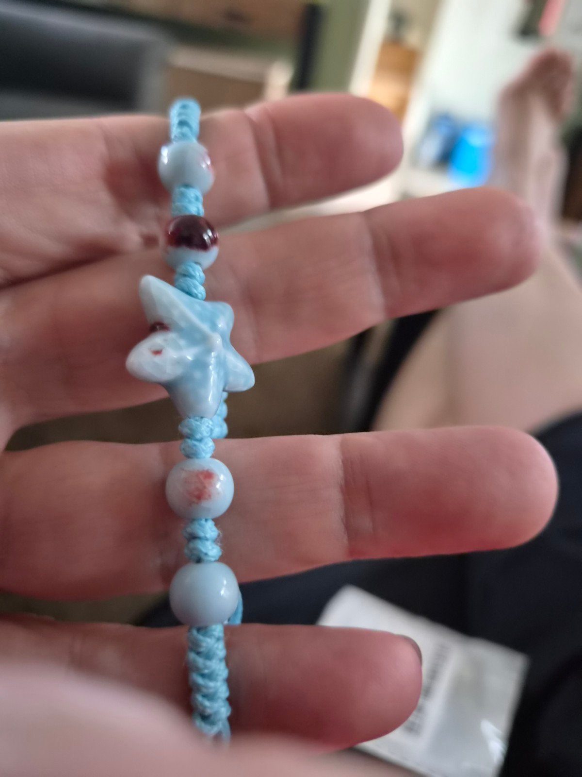 armbandje met zeester en kralen, Overige materialen, Blauw, Nieuw, Ophalen of Verzenden