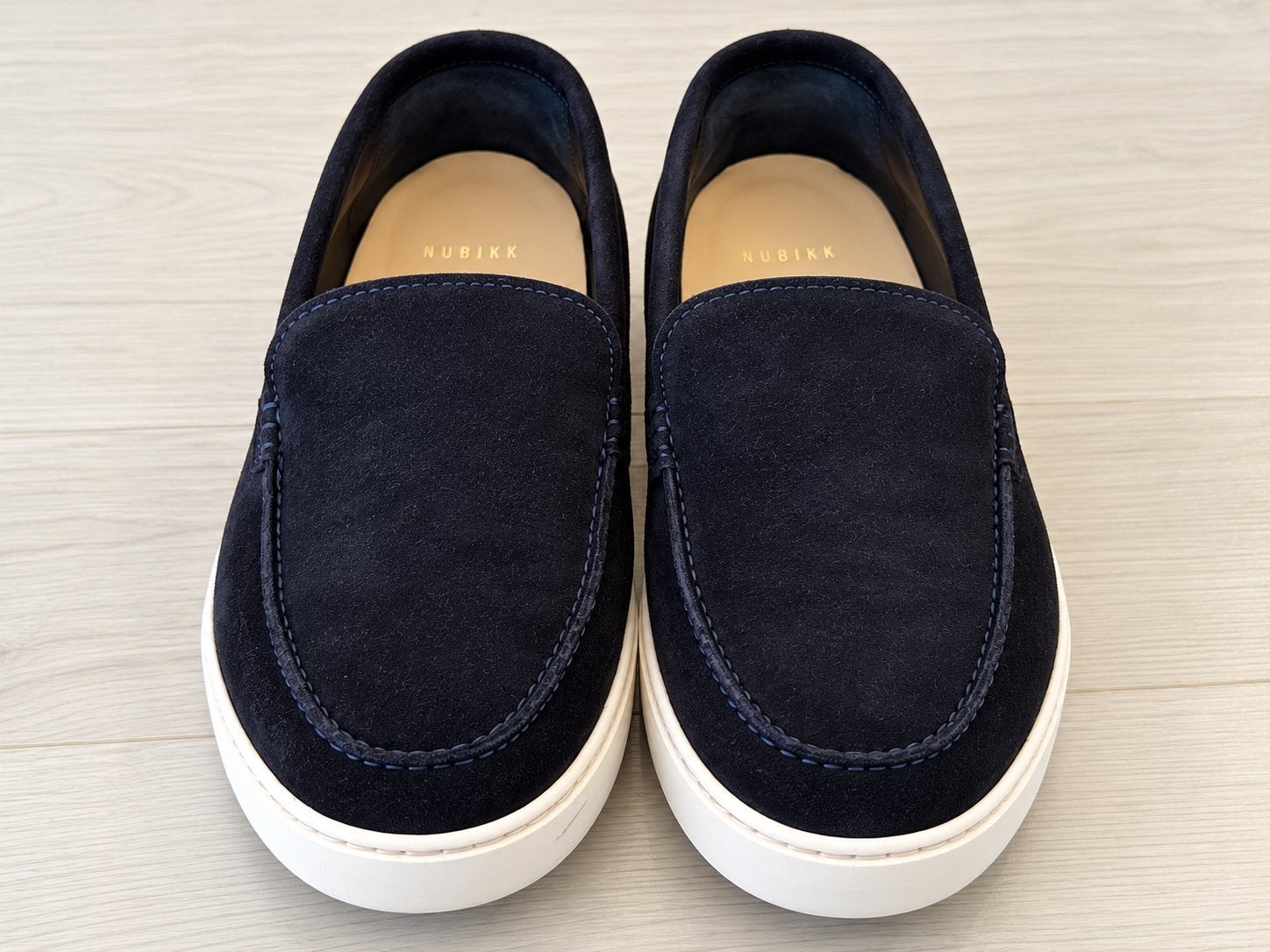 Nubikk Loafers Donkerblauw suède - Maat 41, Ophalen of Verzenden, Zo goed als nieuw, Blauw, Loafers