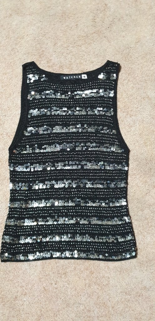 Topje Watcher mt L, Kleding | Dames, Tops, Zwart, Ophalen of Verzenden, Zonder mouw, Gedragen