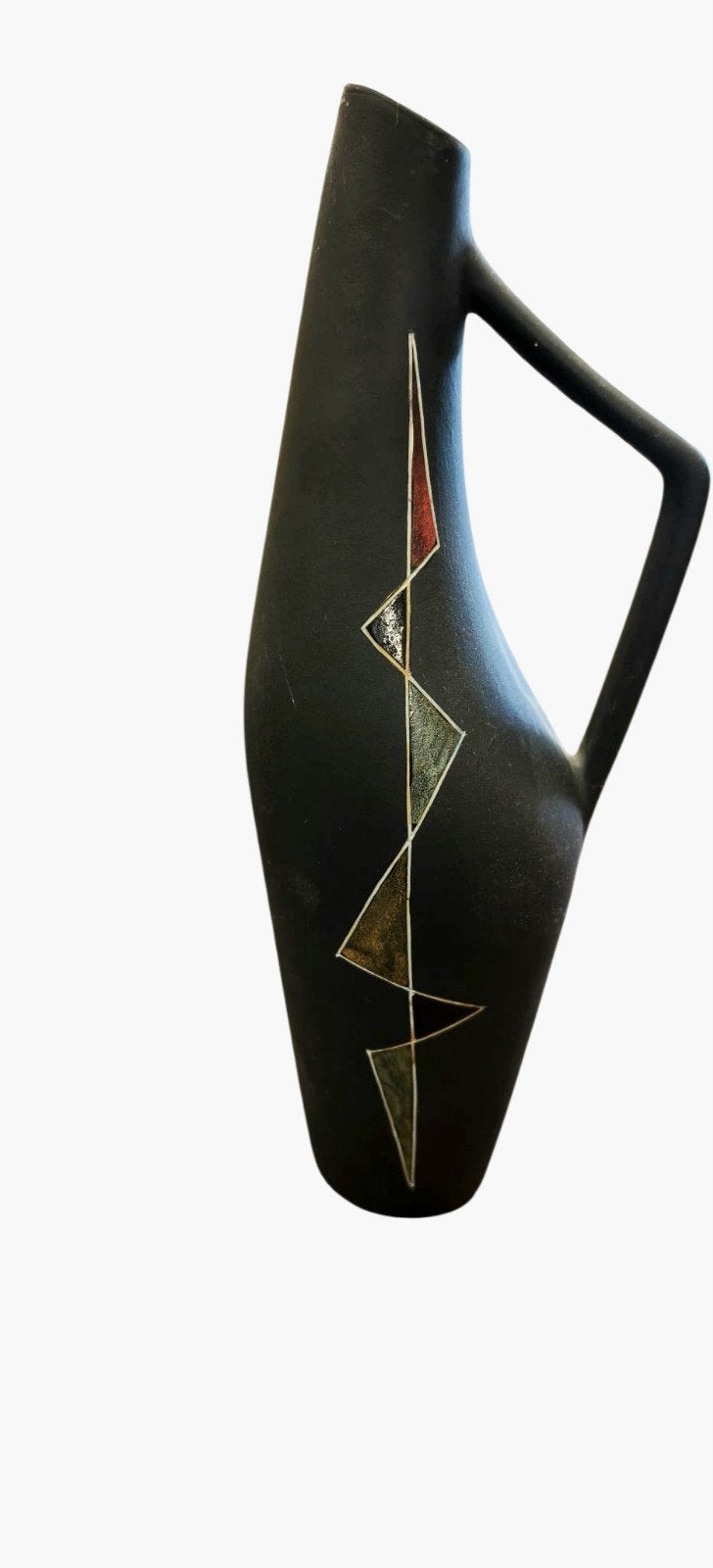 L'Ancora vaas 84 Oeganda "Kongo" serie jaren 50 vaas Vase, Ophalen, Gebruikt, Zwart, Nvt