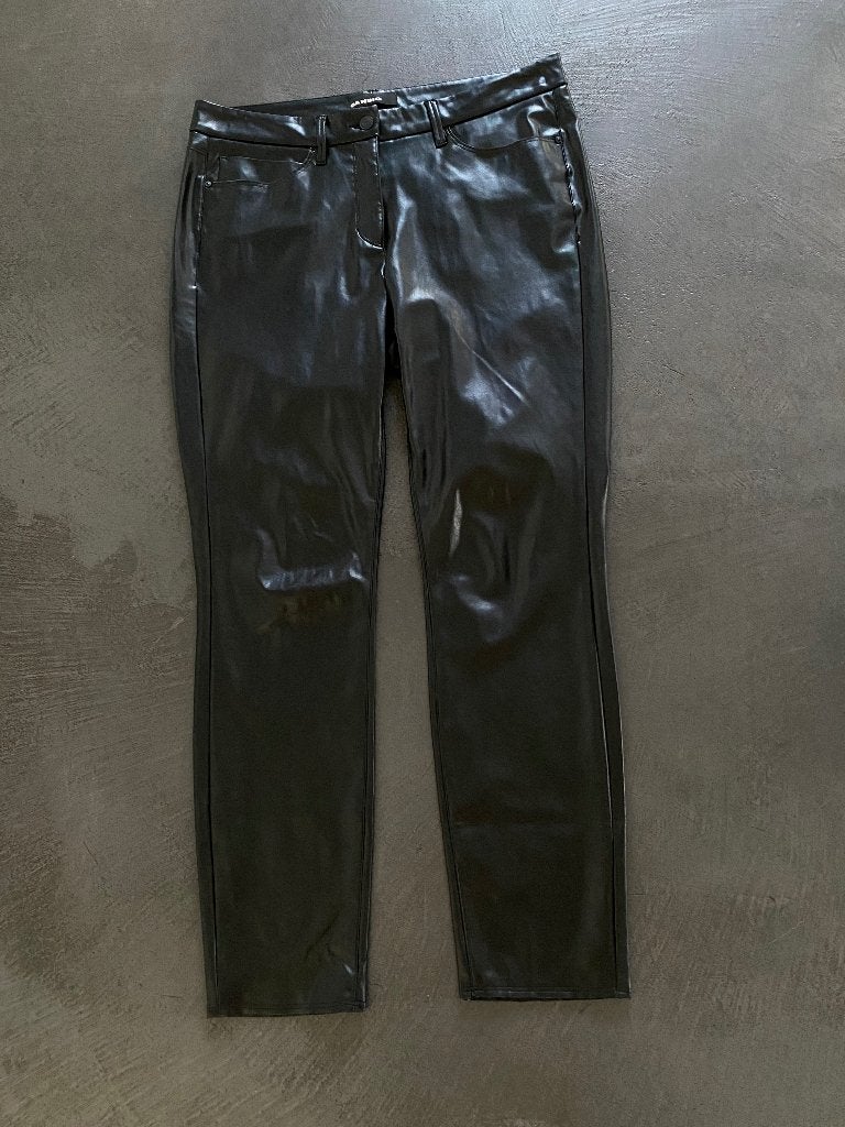 K314 Cambio: maat 42=L leer-look broek zwart Ray, Cambio, Zwart, Maat 42/44 (L), Ophalen of Verzenden