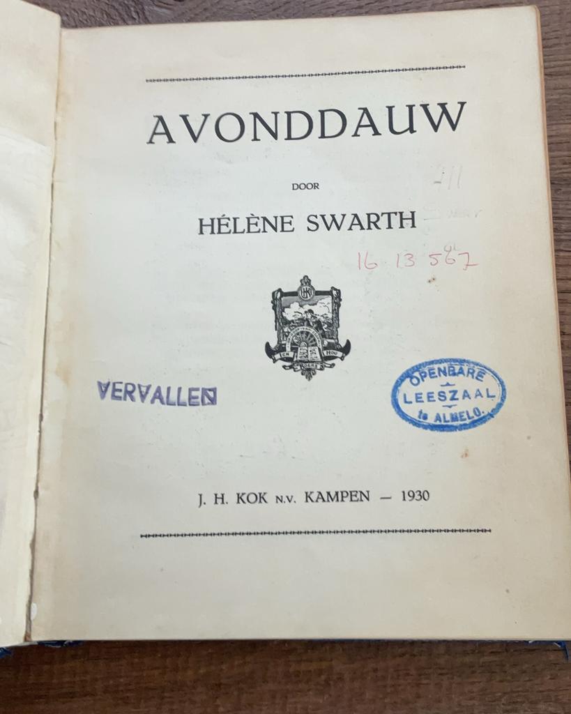 Hélène Swarth: Avonddauw, Boeken, Ophalen of Verzenden, Gelezen, Eén auteur