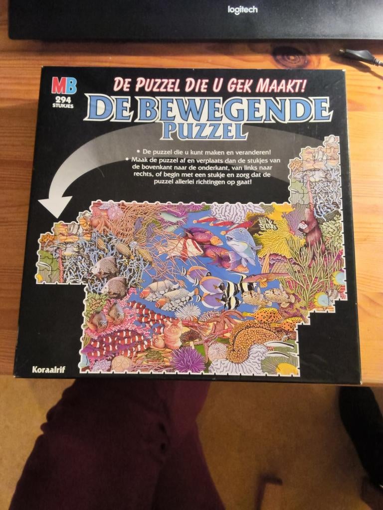 MB De Bewegende Puzzel - Koraalrif 294 stukjes, Ophalen of Verzenden, Minder dan 500 stukjes, Gebruikt, Legpuzzel