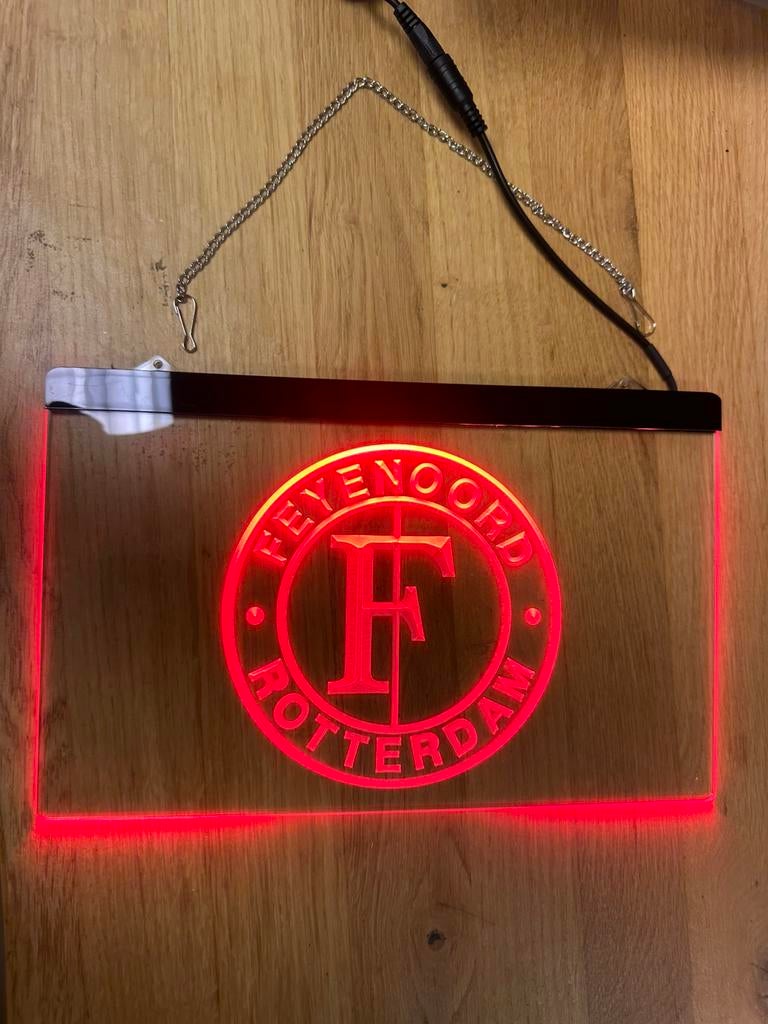 Feyenoord led bordje Nieuw, Verzamelen, Merken en Reclamevoorwerpen, Ophalen of Verzenden, Nieuw, Reclamebord
