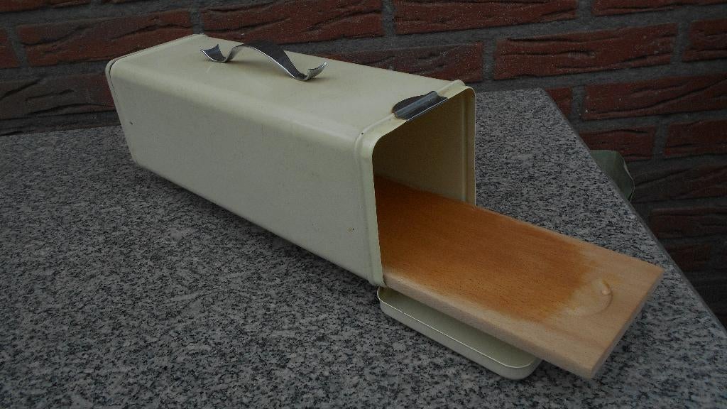 Brabantia koekblik met snijplank oude uitvoering TOP, Verzamelen, Retro, Ophalen of Verzenden, Huis en Inrichting
