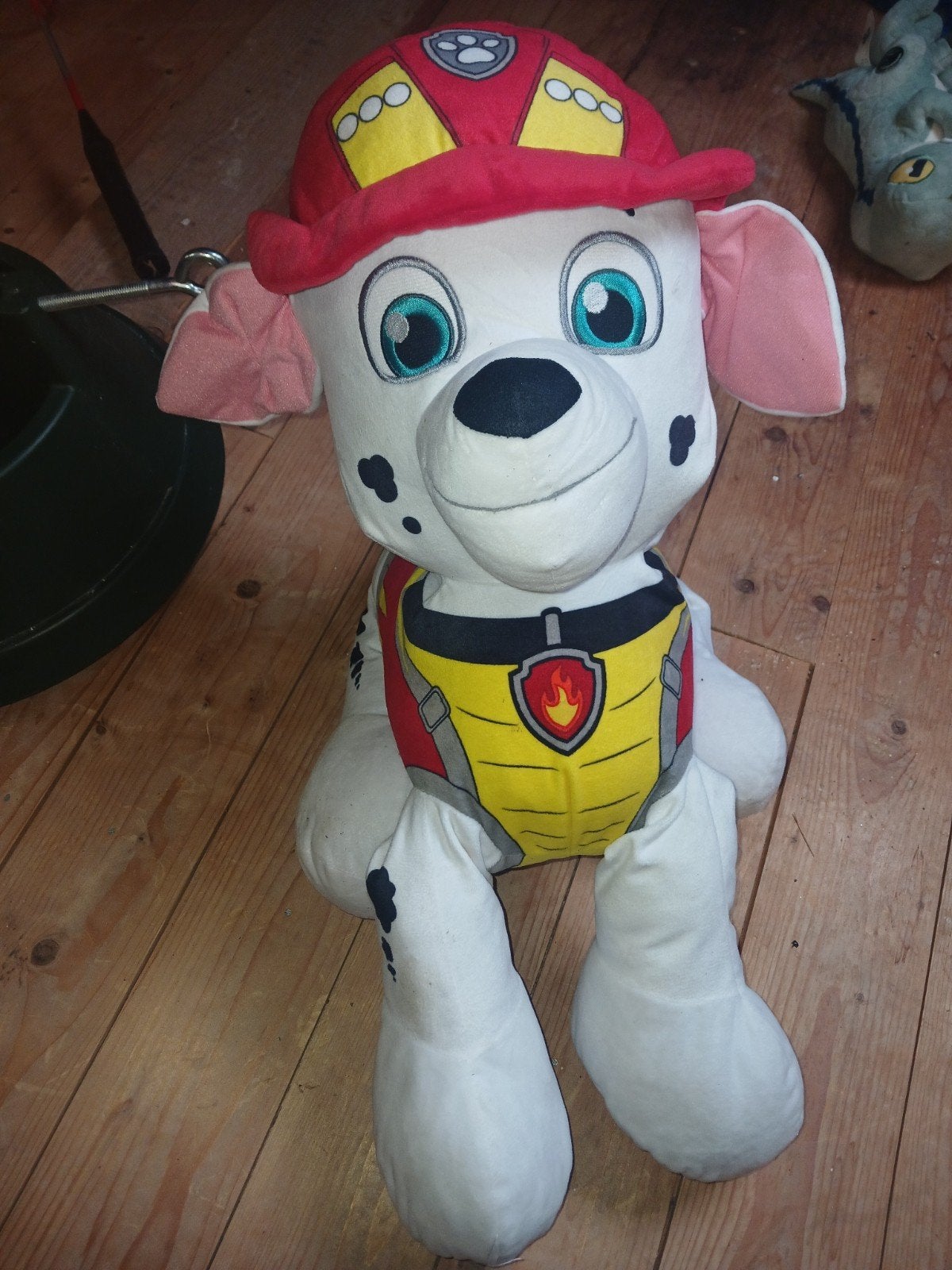 Paw Patrol Marshall knuffel - Grote knuffelhond, Gebruikt, Middelgroot (20 tot 80 cm), Met kleding of accessoire, Wit
