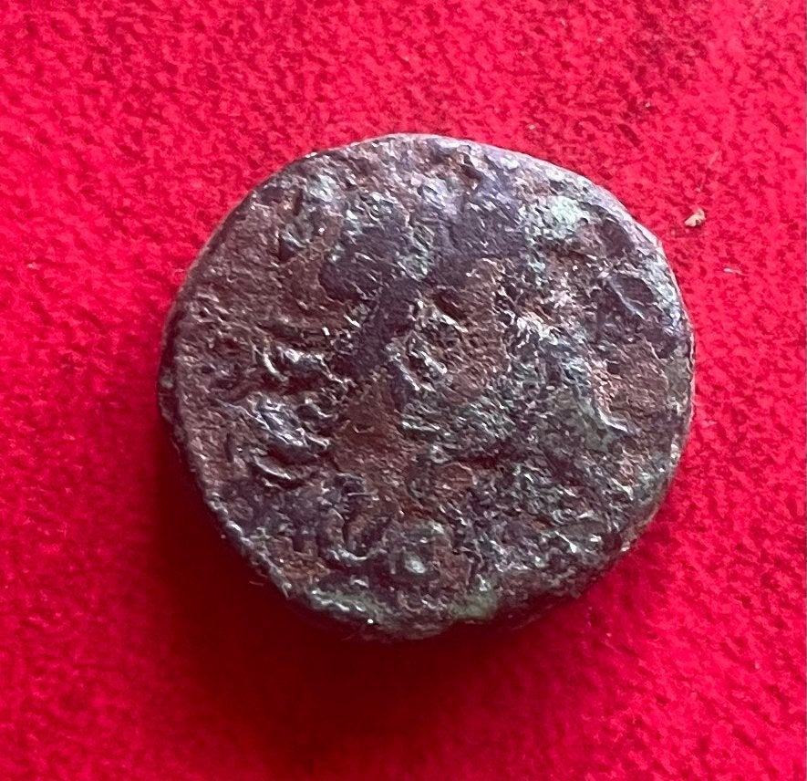 Antiek Griekse bronzen munt 3e/2e eeuw v Chr bodemvondst, Ophalen of Verzenden, Overige landen, Losse munt