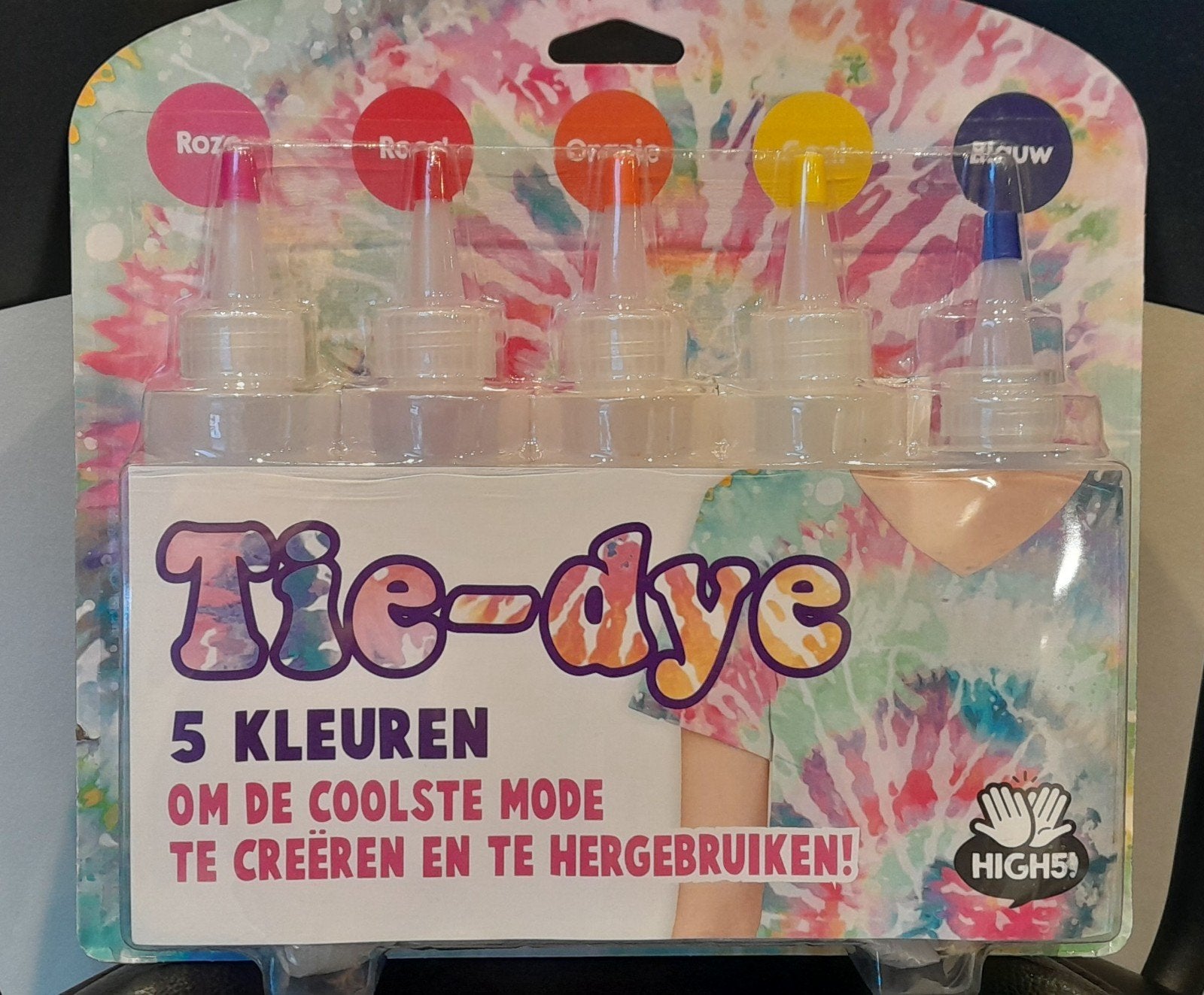 tie dye compleet met 5 kleuren verf, Ophalen of Verzenden, Nieuw, Geschikt voor stof, Knutselwerk