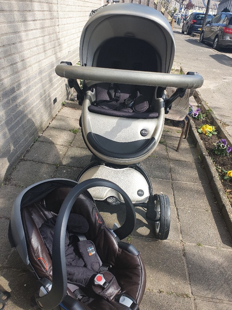Mima Xari kinderwagen, Zo goed als nieuw, Luchtbanden, Ophalen, Kinderwagen