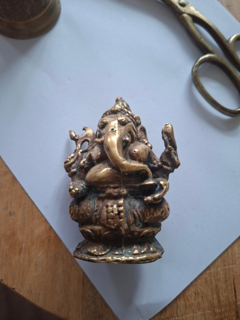 Te koop koperen Boedha beeldje, Antiek en Kunst, Ophalen of Verzenden