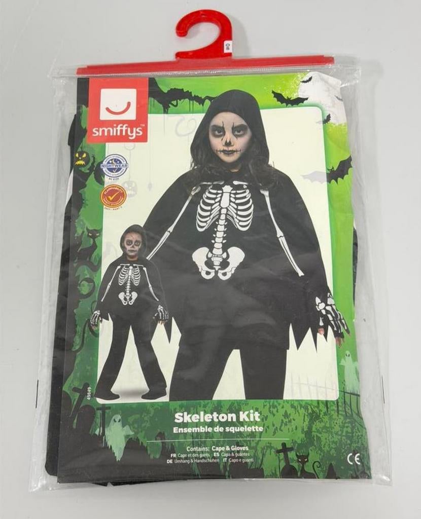 Skelet Pakje Kind Kinderen Halloween Carnaval - One Size, Kinderen en Baby's, Carnavalskleding en Verkleedspullen, Jongen of Meisje
