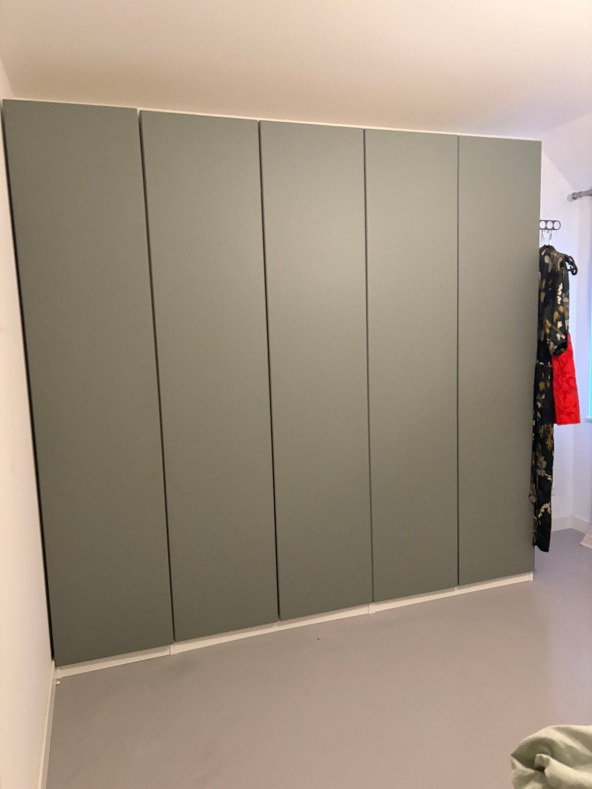 IKEA kledingkast PAX - REINSVOLL grijsgroen 250x60x236cm, Overige materialen, Gebruikt, 200 cm of meer, Modern IKEA