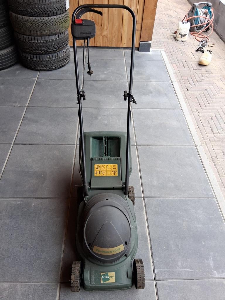 Greenway elektrische grasmaaier E M 30, Tuin en Terras, Greenway, Cirkelmaaier, Gebruikt, Elektrische grasmaaier