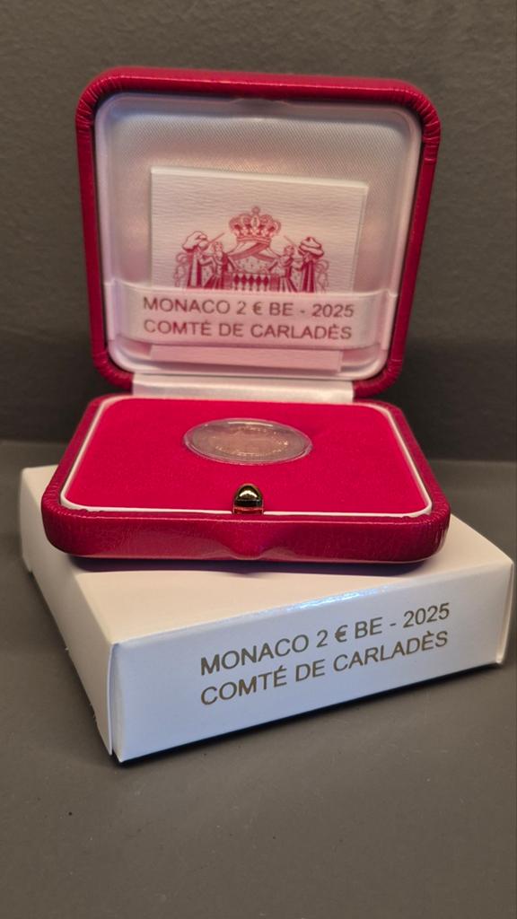 Monaco 2 Euro BE 2025 Comte de Carladès, Postzegels en Munten, Munten | Europa | Euromunten, Losse munt, 2 euro, Monaco, Ophalen of Verzenden