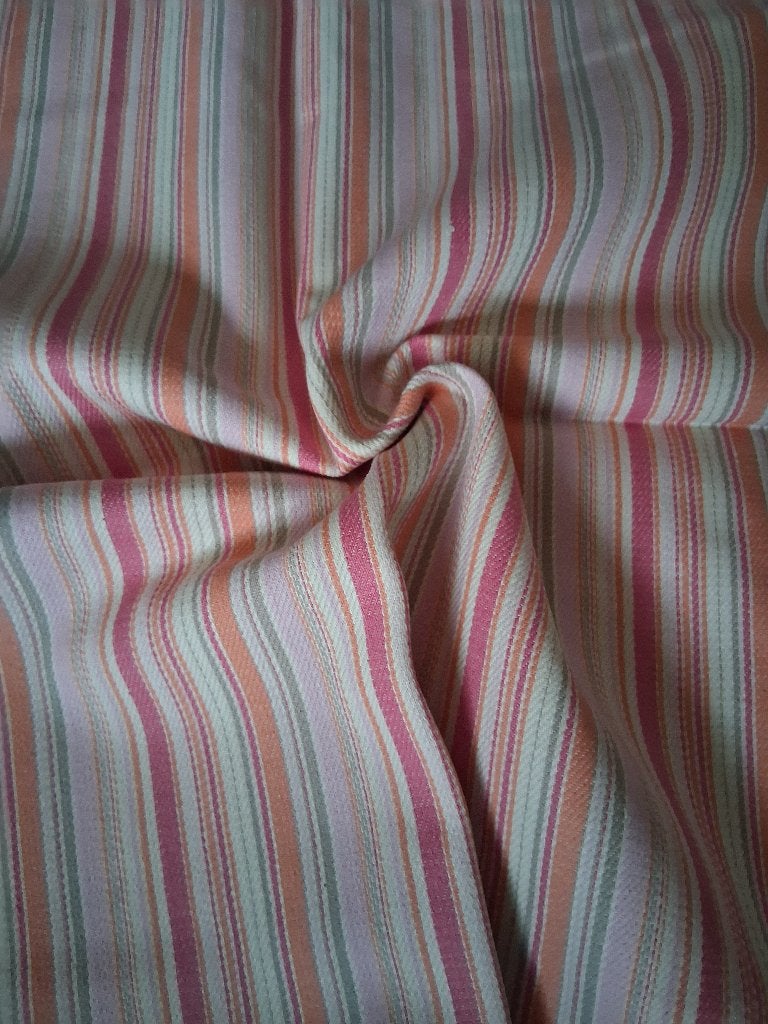 Jeans achtige stof roze streep, Overige materialen, Overige kleuren, 120 cm of meer, Nieuw