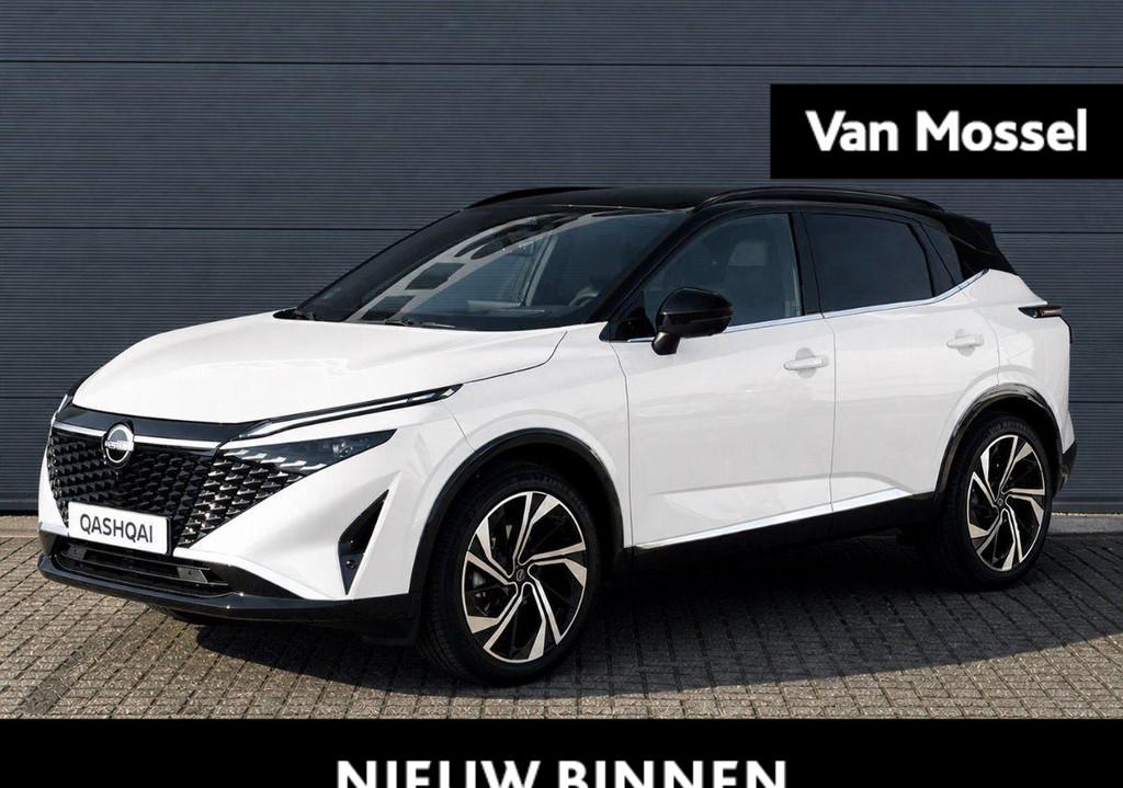 Nissan Qashqai 1.3 MHEV Xtronic Tekna Plus 158PK | Rijklaarp, Euro 6, 4 cilinders, Wit, Leder