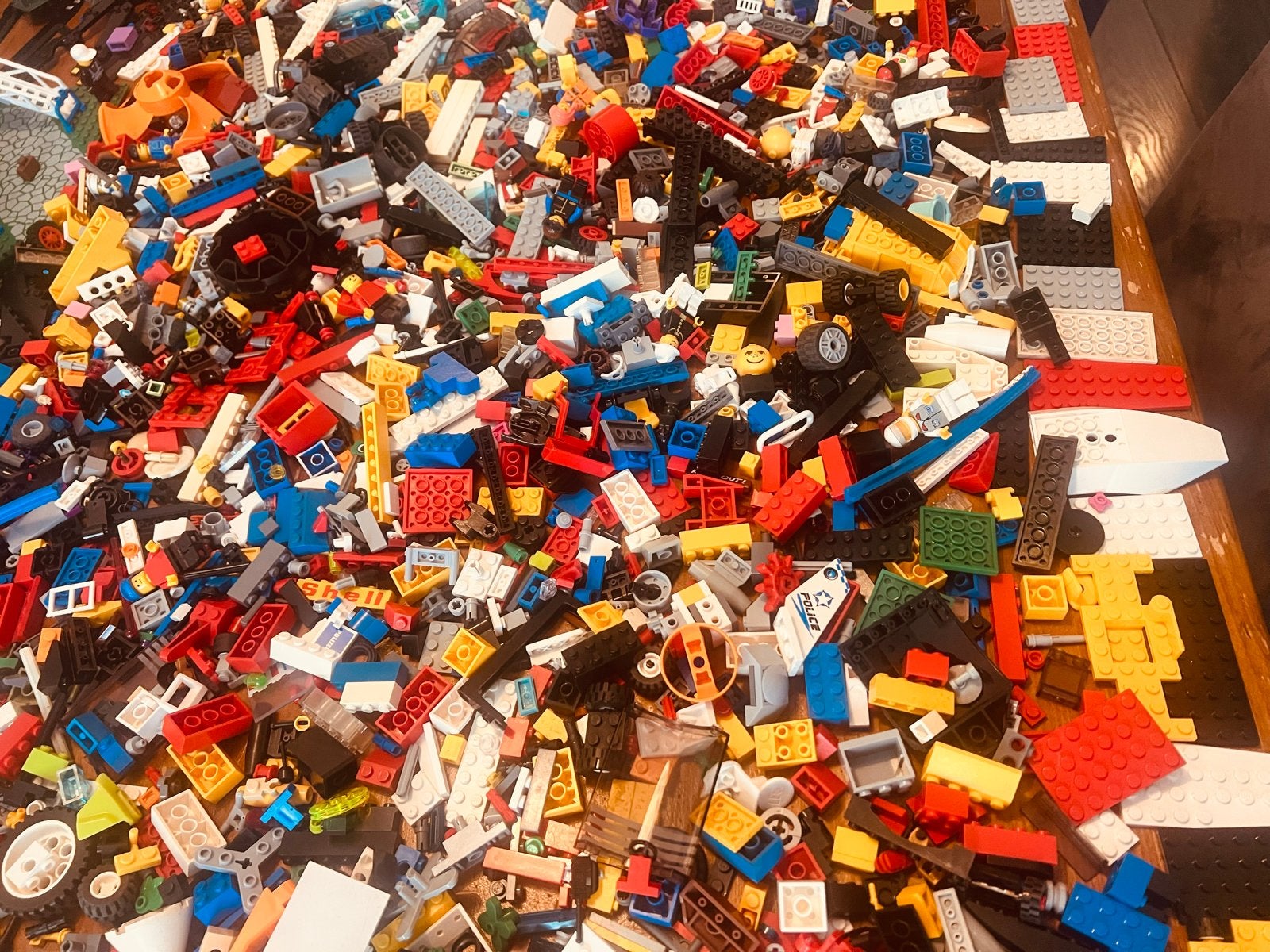 Foto 7 van Grote partij gemengde LEGO stenen en onderdelen