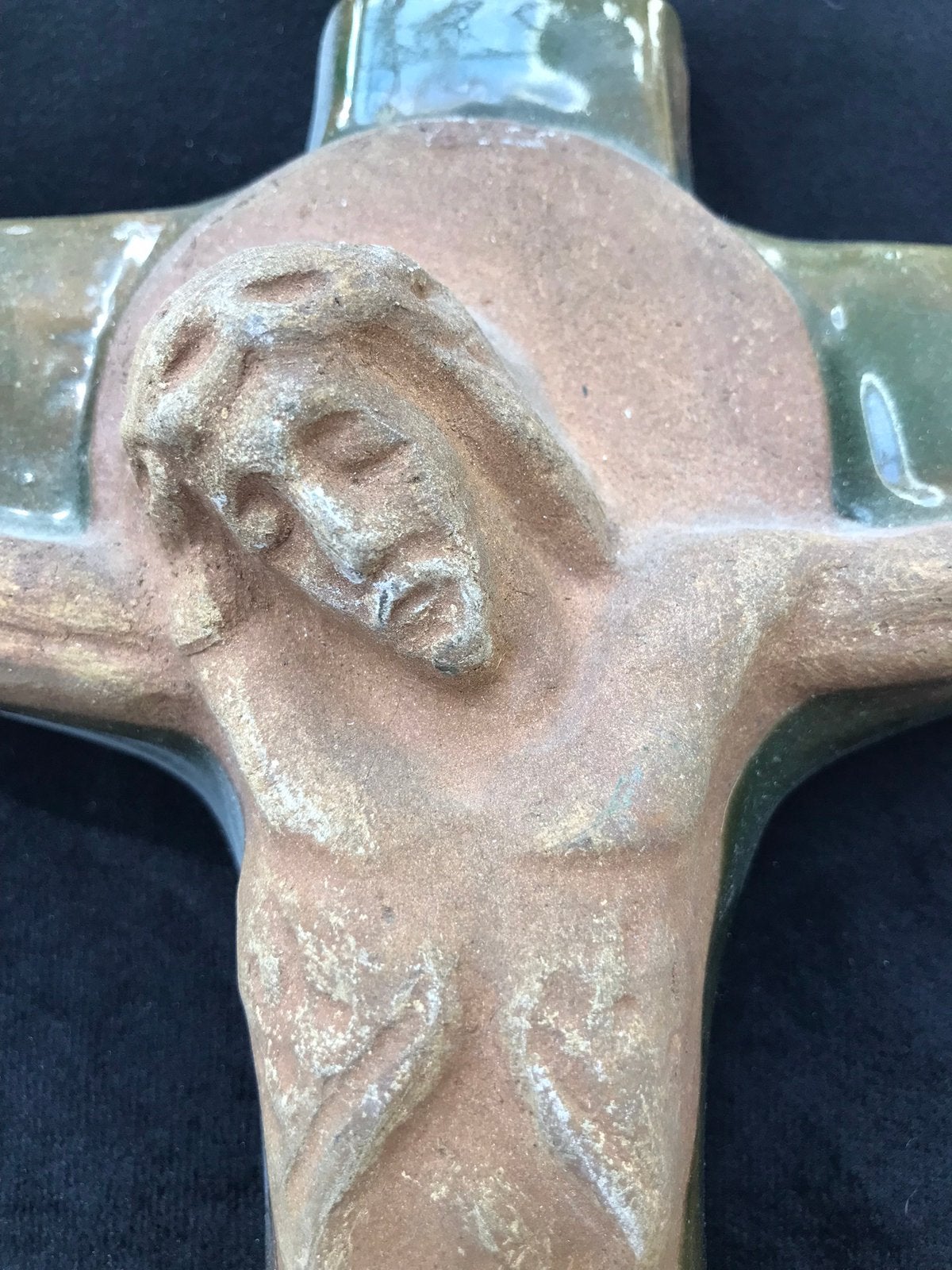Keramiek kruisbeeld crucifix corpus, Antiek en Kunst, Ophalen of Verzenden