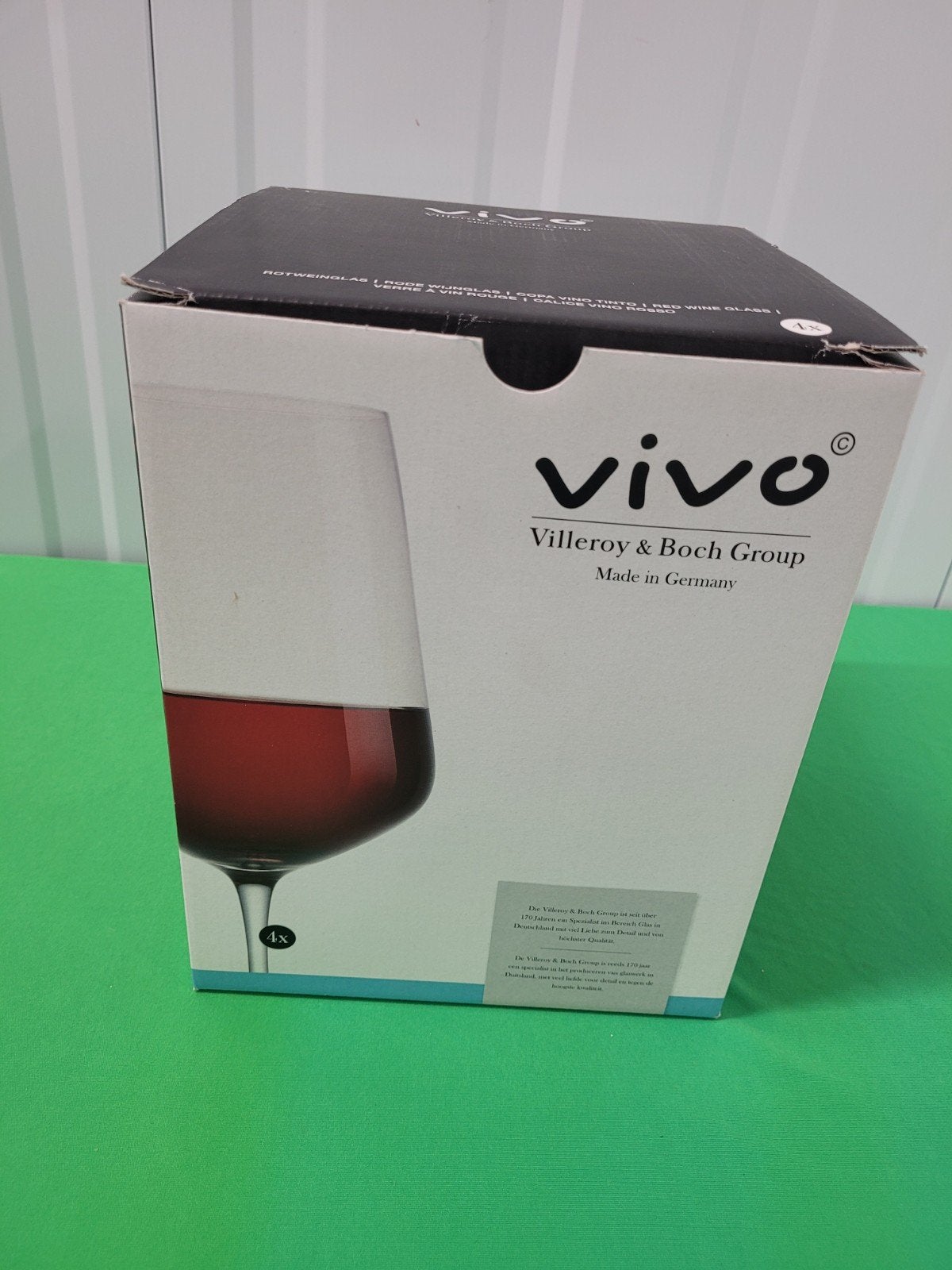 Vivo Villeroy & Boch rode wijnglazen set van 4, Villeroy & Boch Group, L-6672 Konz, Germany, Ophalen of Verzenden, Zo goed als nieuw