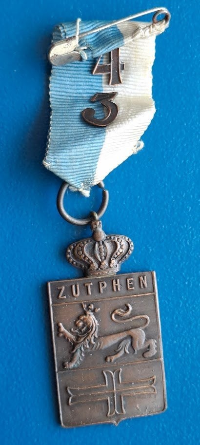 Zutphen Wandel Medaille met Het Wapen van Zutphen, Postzegels en Munten, Penningen en Medailles, Verzenden, Brons, Nederland