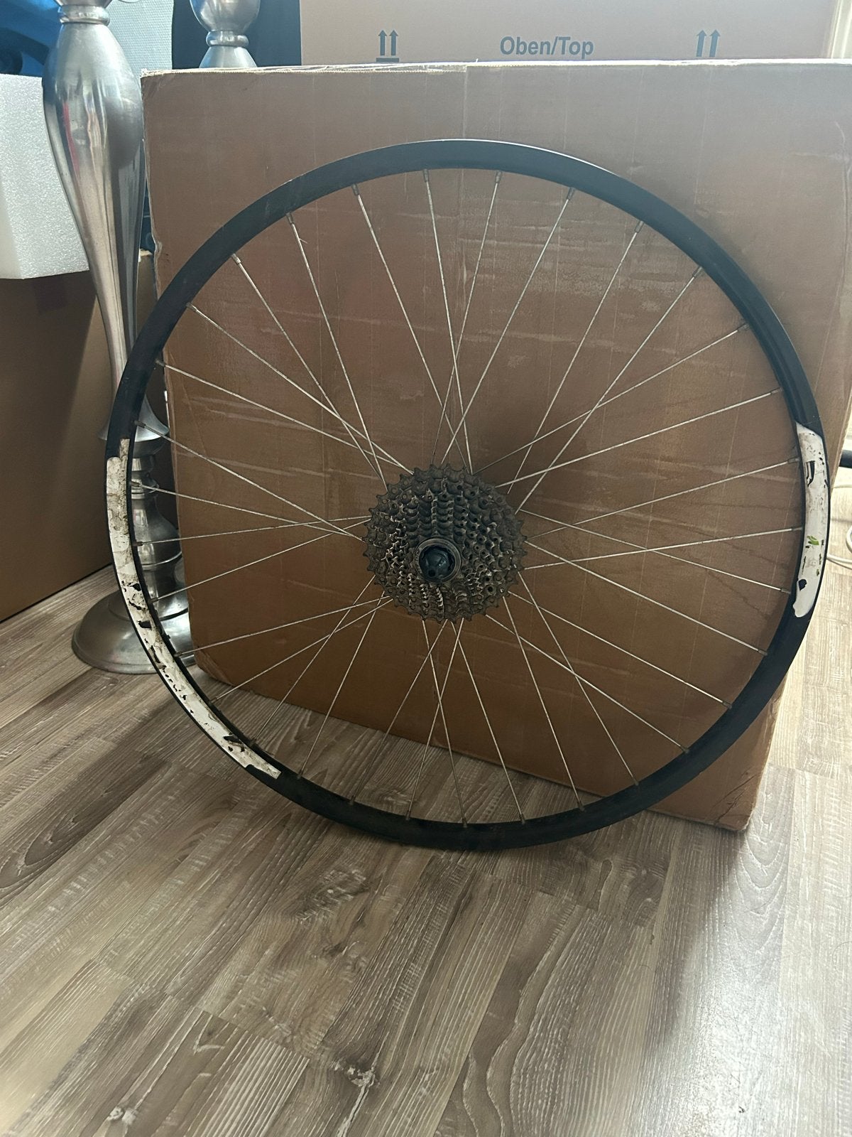 26 inch achterwiel met cassette, Fietsen en Brommers, Ophalen of Verzenden, Zo goed als nieuw, Wiel