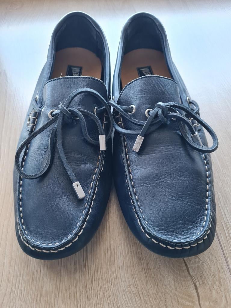 Vilebrequin Loafers Maat 41 - Donkerblauw Leren Schoenen, Loafers, Blauw, Vilebrequin, Ophalen of Verzenden