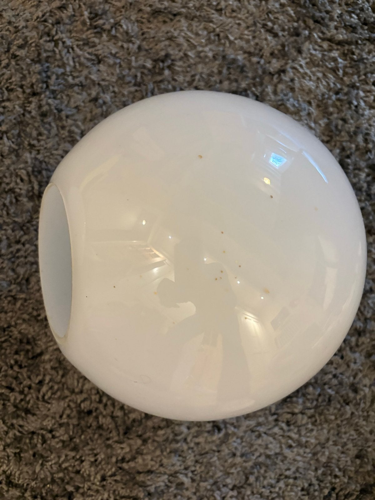 Twee antieke glazen bollen voor hanglamp, Ophalen of Verzenden