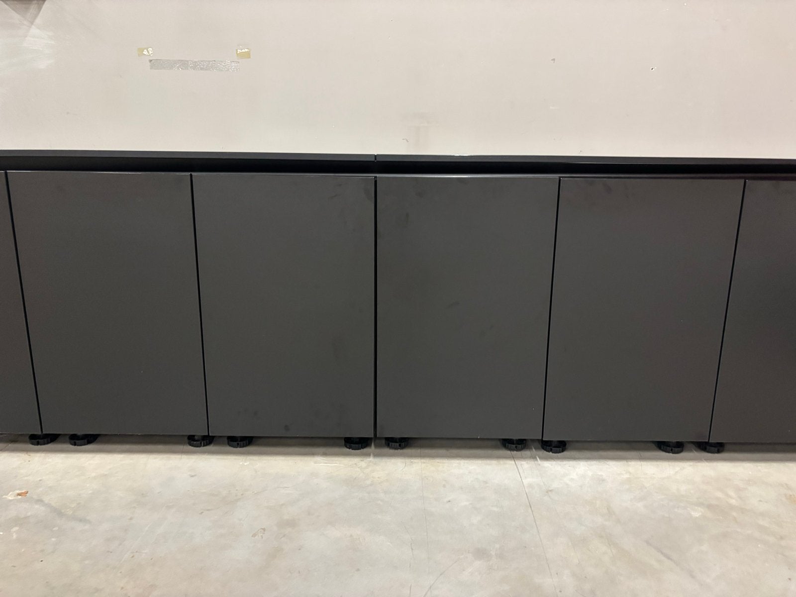 Zwarte Archiefkast / Dressoir / TV Meubel, Ophalen, Gebruikt, 200 cm of meer, Minder dan 100 cm