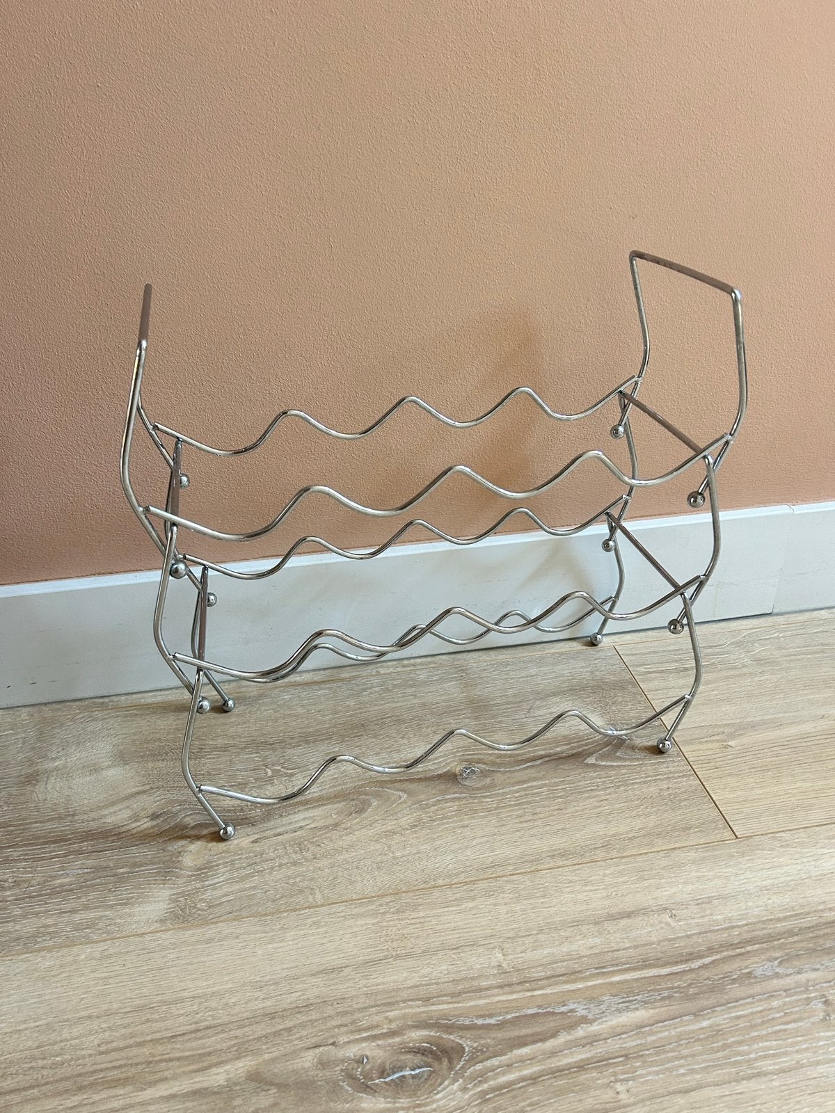 Wijnflessenrek voor 12 flessen - Metaal, Huis en Inrichting, Ophalen, 5 tot 15 flessen, Zo goed als nieuw, Metaal