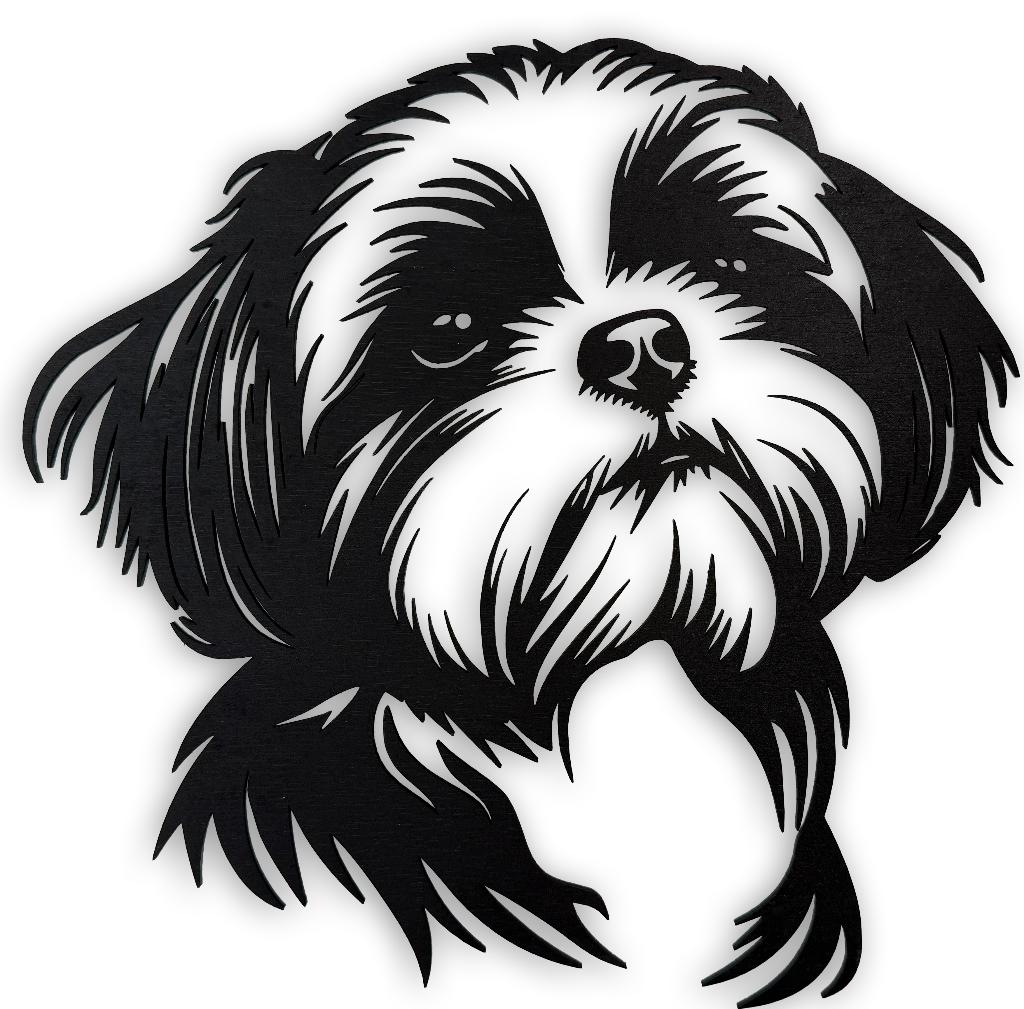 Shih tzu hond Uit hout Laser gesneden, 26 cm, Nieuw, Ophalen of Verzenden, 26 cm